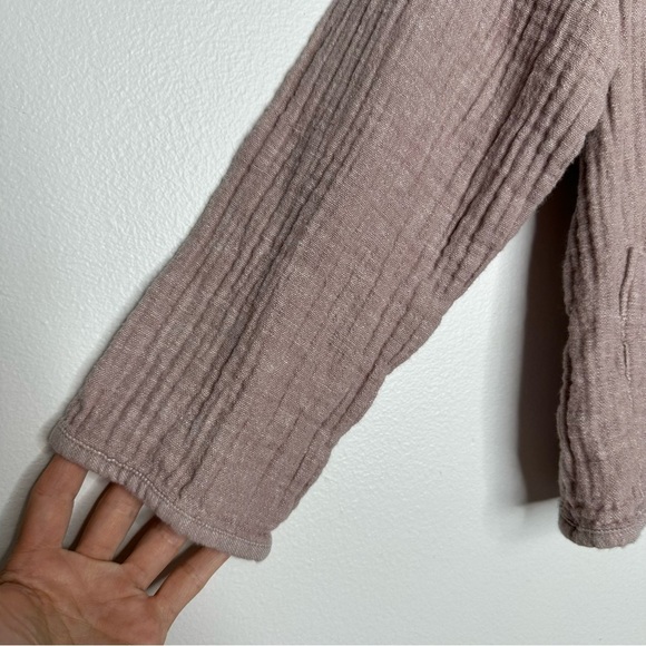 Tahari Linen Blend Pink Cardigan Gauze Size M - Picture 3 of 7